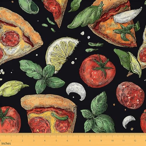 Tissu d'ameublement nourriture et fruits pour décoration de cuisine DIY