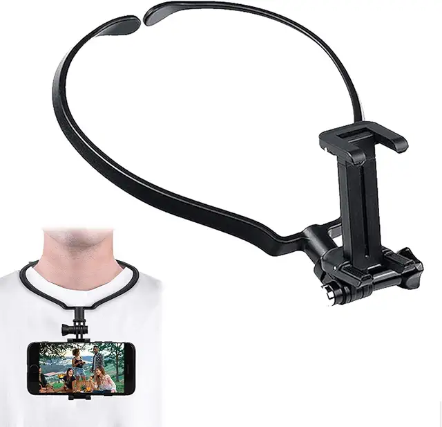 Soporte Móvil para Cuello - Libera Manos para Grabación y Fotografía