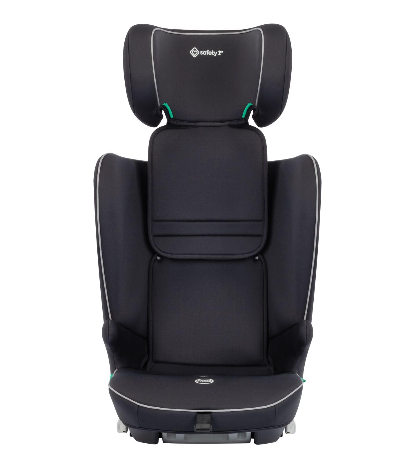 Safety 1st Lunar i-Size, silla de coche evolutiva, 15 meses a 12 años (76–150 cm), silla de coche ISOFIX, 13 posiciones de reposacabezas, protección lateral, Black