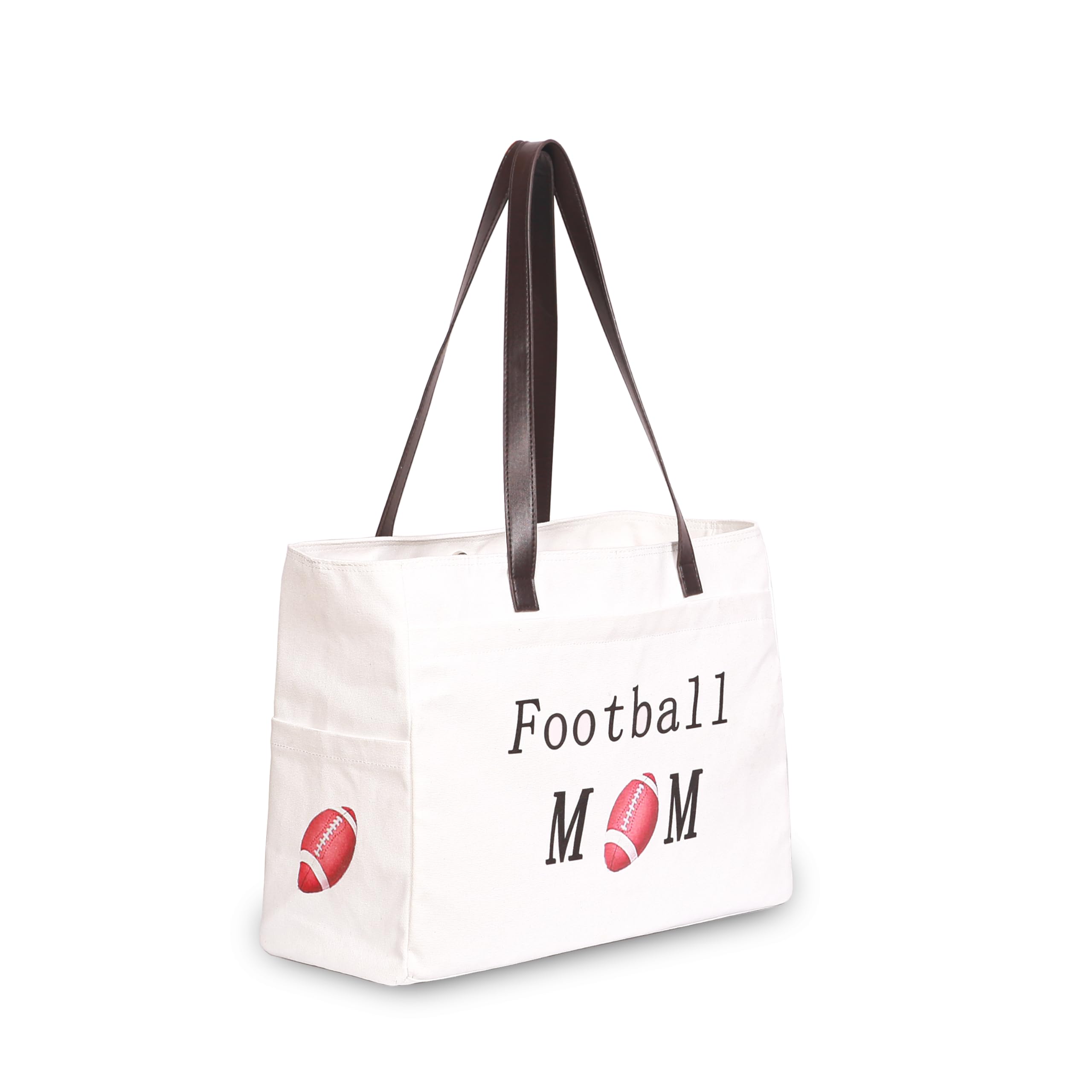 JIU HONG CHAO Football Mom Tote Bag, Shoulder Bag, Handbag, Football Mom Gifts