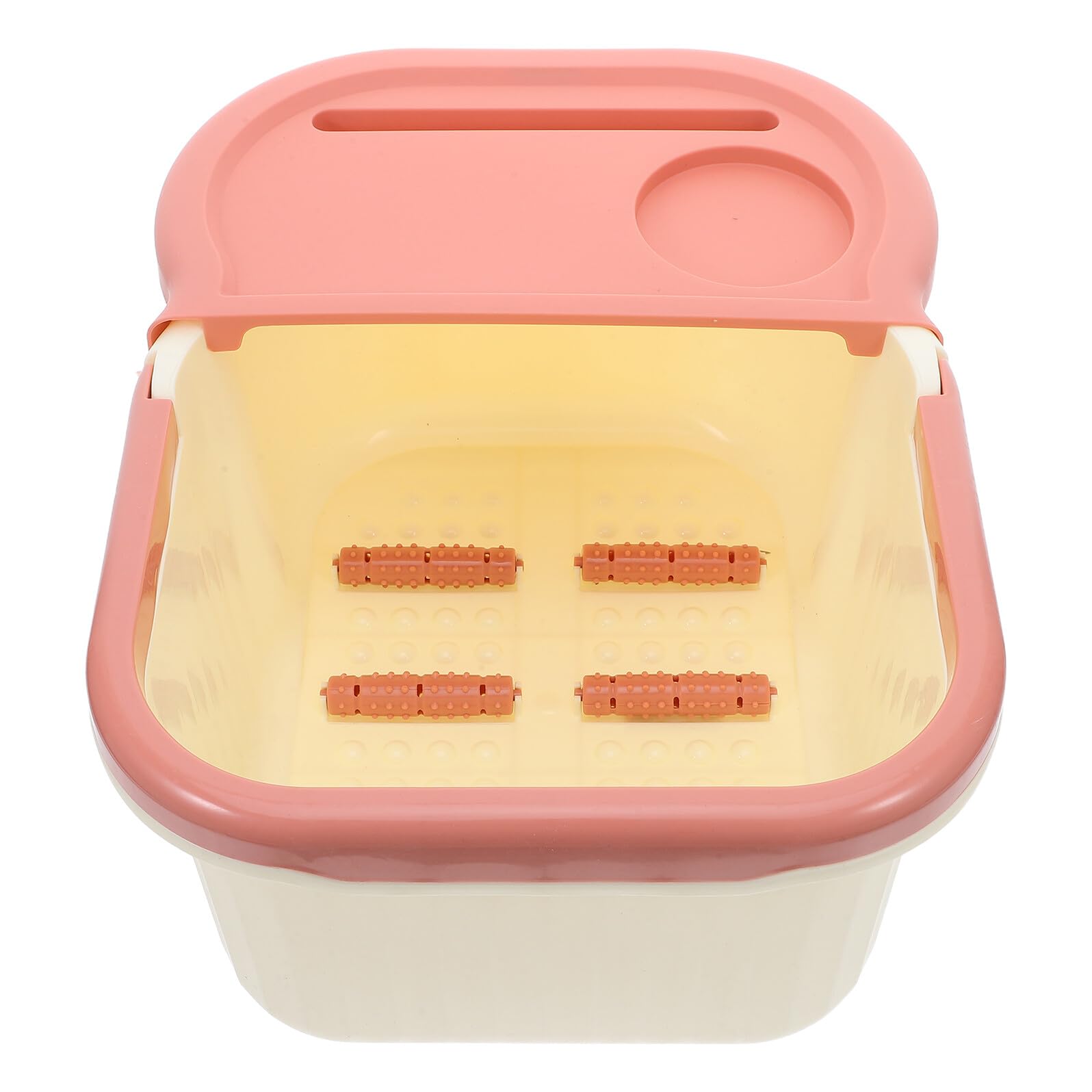 Zerodeko Fußbadewanne aus Kunststoff mit Halbabdeckung für Langlebiges Fußbad Klappbarer Fußbadewanne für Pediküre Einfacher Lagerung und Mobiler Nutzung als Wäscheeimer