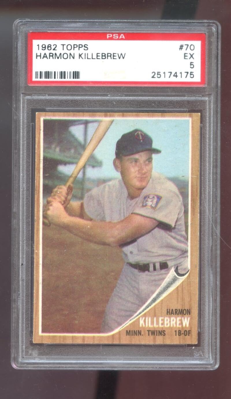 1962 Topps #70 Harmon Killebrew PSA 5 Graded Baseball Card MLB Minnesota Twins