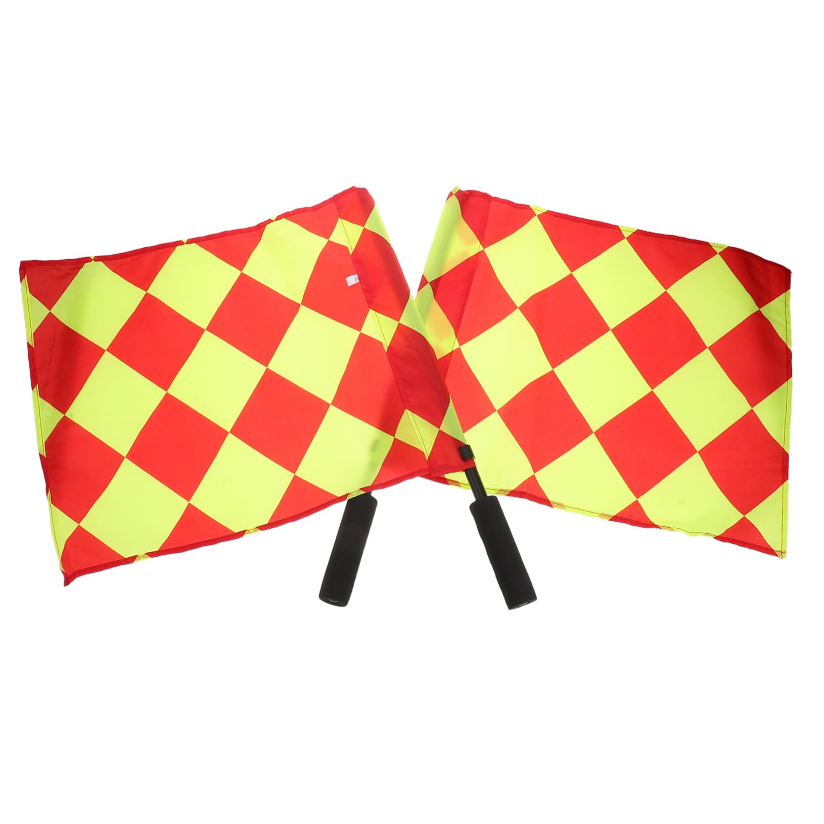 HEMOTON Referee Flags for Soccer 2pcs Corner Penalty Hand Signal Flags Lightweight Easy to Carry for Matches