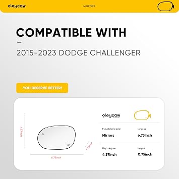 For 2015-2023 Dodge Challenger BSD Driver Side Mirror