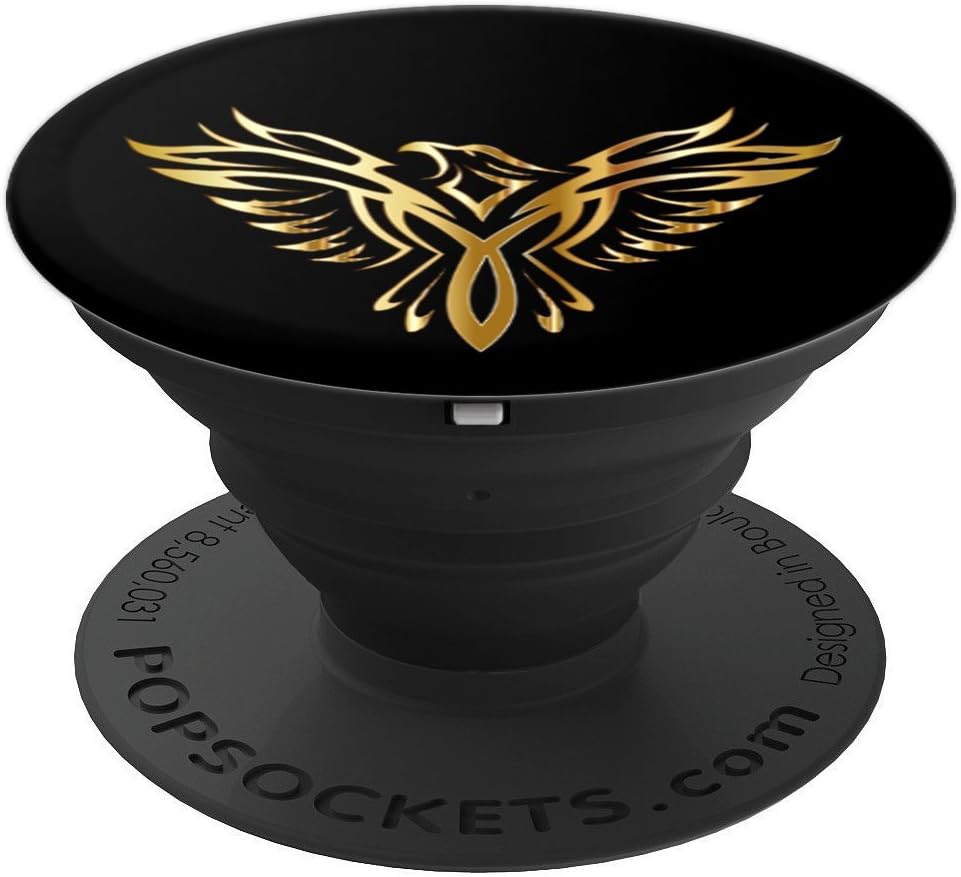 Golden Phoenix Bird Pop Socket PopSockets PopGrip: Swappable Grip for Phones & Tablets
