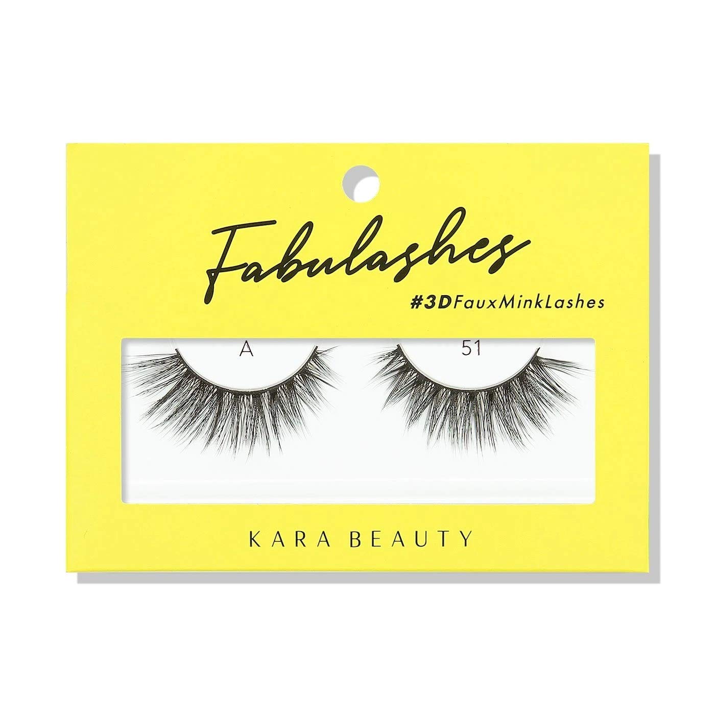 Kara Beauty3D Faux Mink Strip Lashes – Reusable False Eyelashes – Lightweight, Beginner-Friendly Eye Lashes for Special Occasion, Wedding, Prom – Perfect for Natural Glam Lashes - Style A51