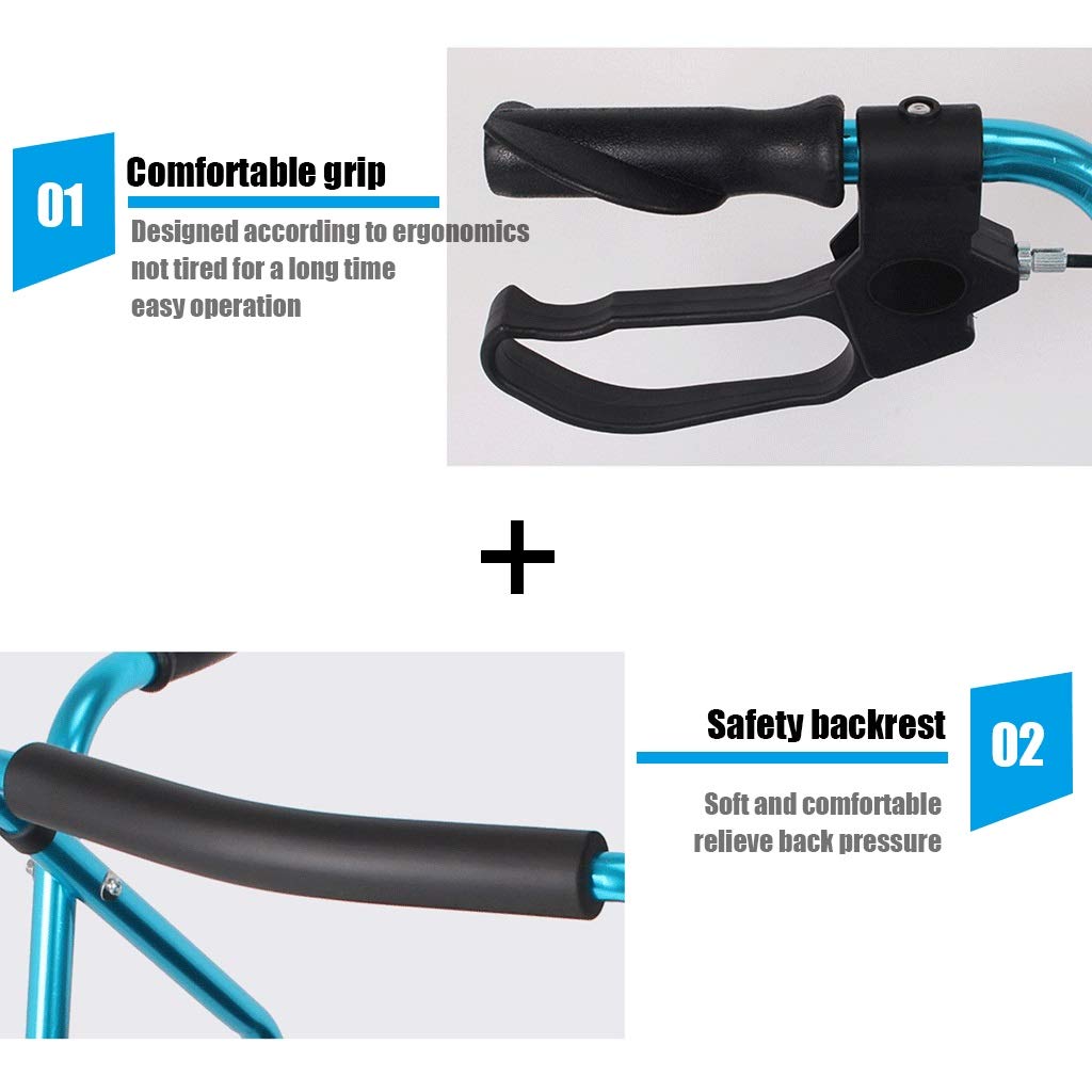 Andador, Andadores De 4 Ruedas con Asiento Y Cesta Andador con Andador De Aluminio Médico Soporte para Respaldo Plegable Y Extraíble Asiento Acolchado Andador con Ruedas para Personas Mayores Al Air