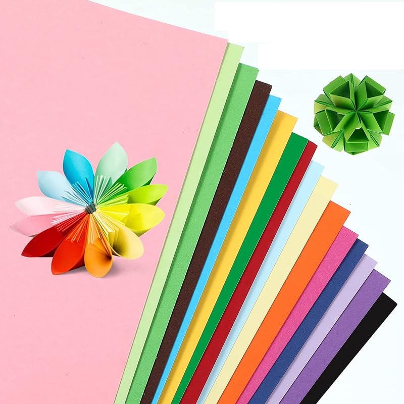 Eclet 40 pcs Color A4 Medium Size Sheets (10 Sheets Each Color) Art and Craft Paper Double Sided Colored set 313