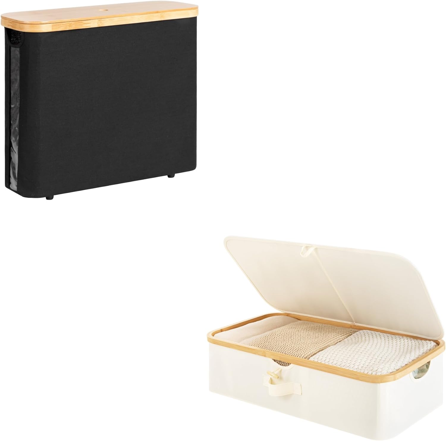 StorageWorks Toilet Paper Storage Basket, Flip-Top Under Bed Container for Blankets, Bed Sheets, Coverlets and Towels