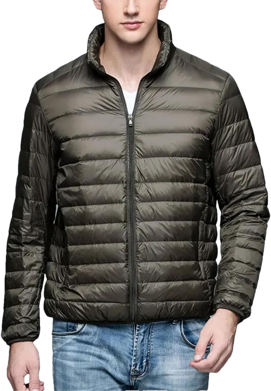 Autumn Winter Man Down Jacket Light Thin Spring Jackets Men Stand Collar Outerwear