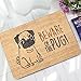 XINGUX Custom beware of the pug Mats Floor Carpet Interior / Outdoor / Front Door / Bathroom Mat Rubber Non-slip Doormat (23.6 L x 15.7 W)