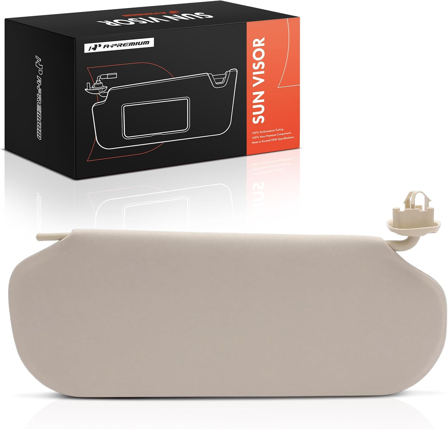 A-Premium Driver Left Side Sun Visor Compatible with Chevrolet Express 1500, Express 2500 3500 4500 & GMC Savana 1500 2500 3500 4500, 1999-2021 - Beige Color - Replaces 84054696