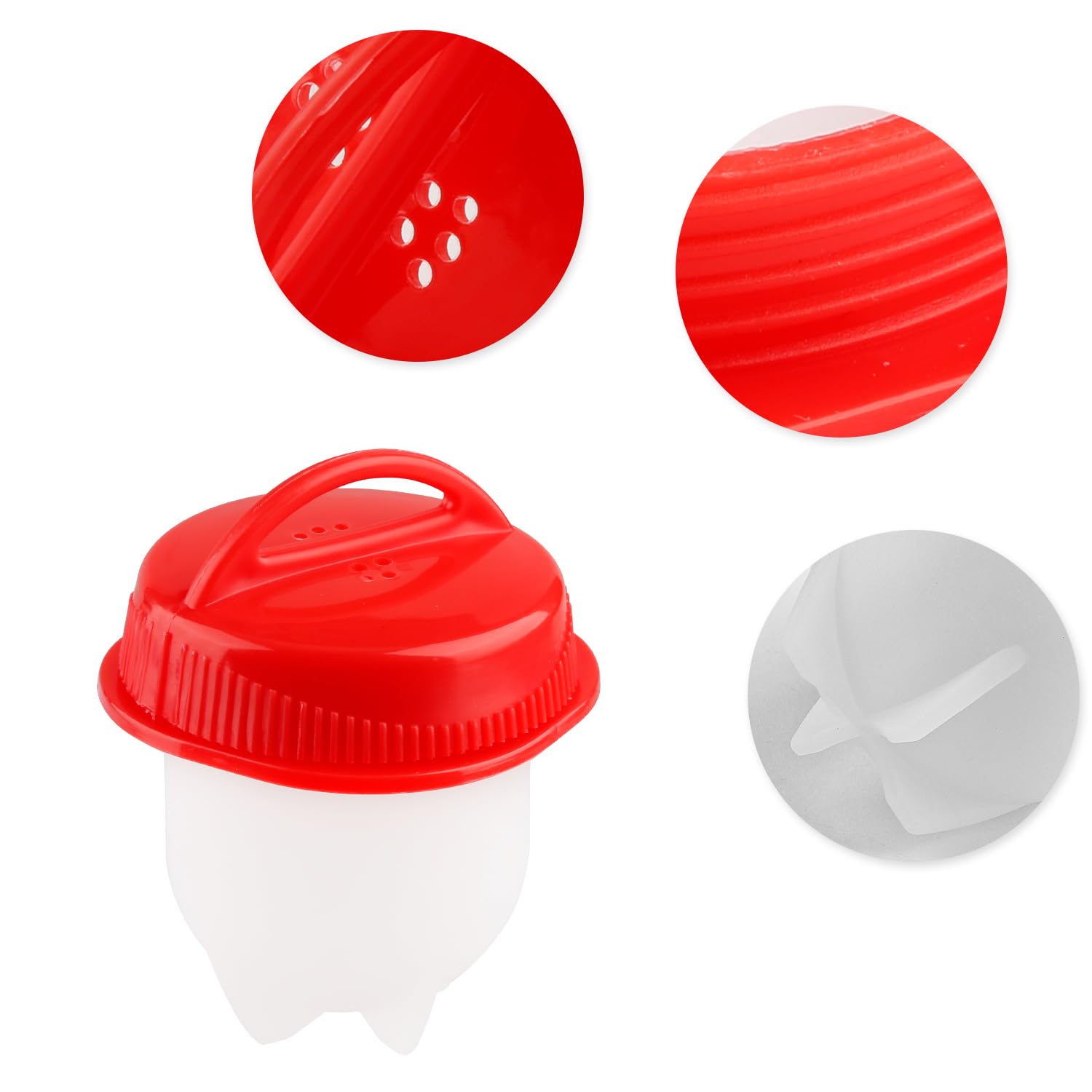 Rumyve 6pcs Non Stick Silicone Egg Boiler,No Shell Egg Poacher Cups,Egg Boiler Cooker Steamer Fast Cooking Egg for Kitchen,Breakfast - Image 3