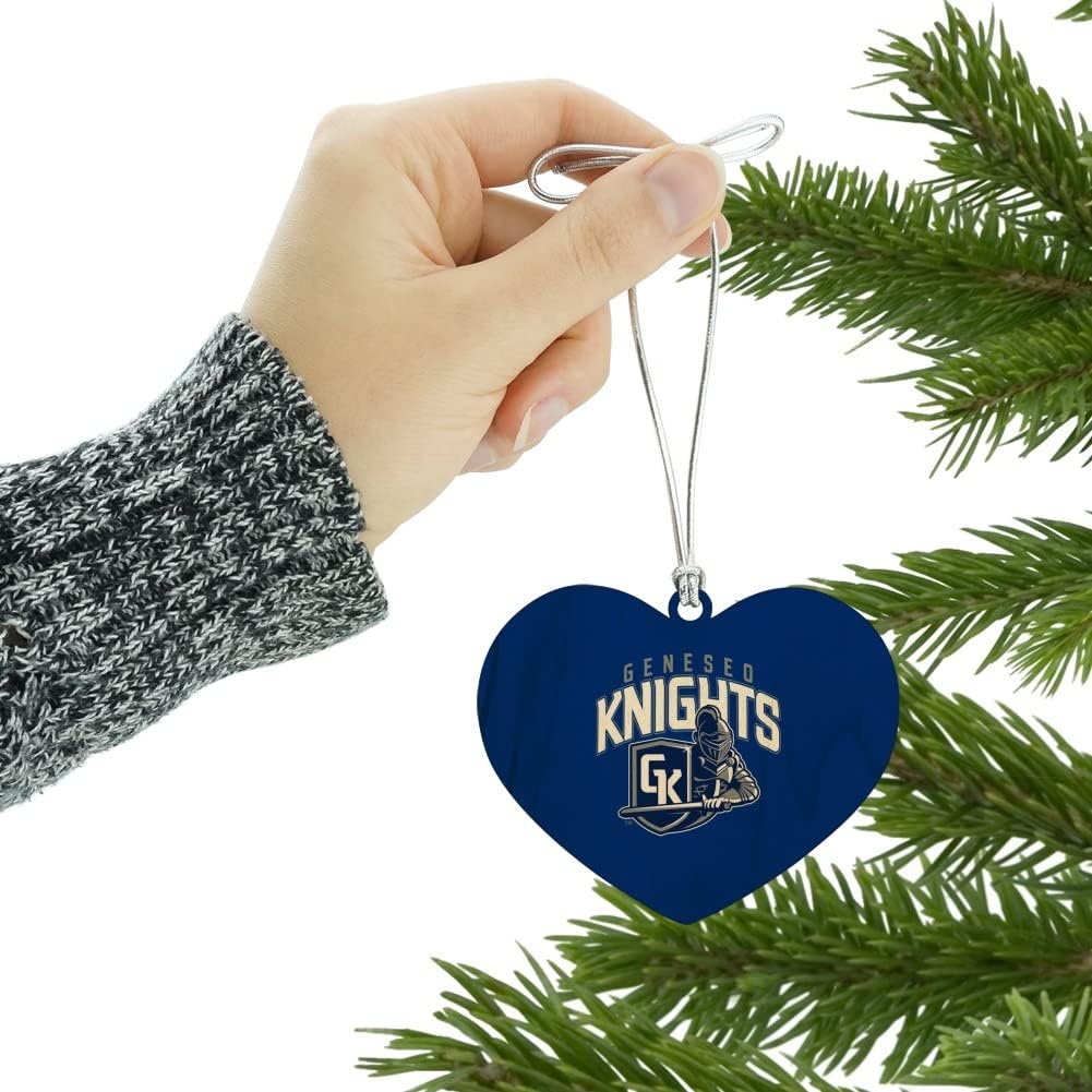 GRAPHICS & MORE State University of New York at Geneseo Primary Logo Heart Love Wood Christmas Tree Holiday Ornament - Image 3