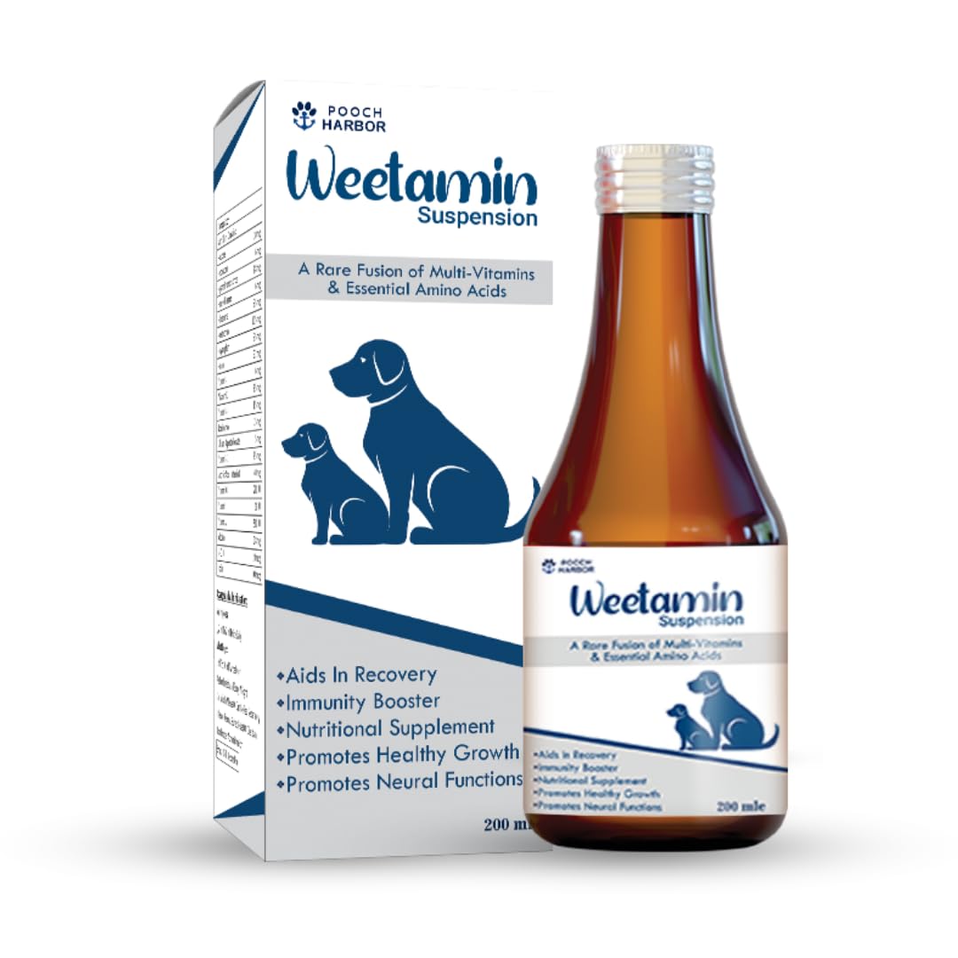 Pooch Harbor Weetamin Multi-Vitamin Suspension for Dogs - 200 ML (Pack of 02)