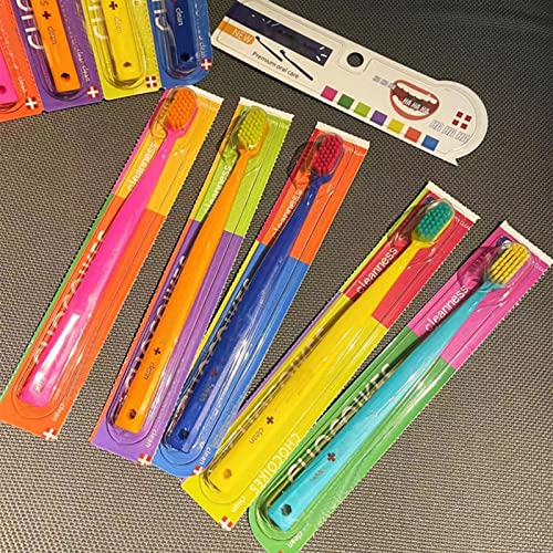 CFTGIW 10 Piezas Cepillo de Dientes de Plástico Colorido Extra Suave de Lactancia Suave Cepillo de Dientes para Sensibles el sangrado. Cepillador de de