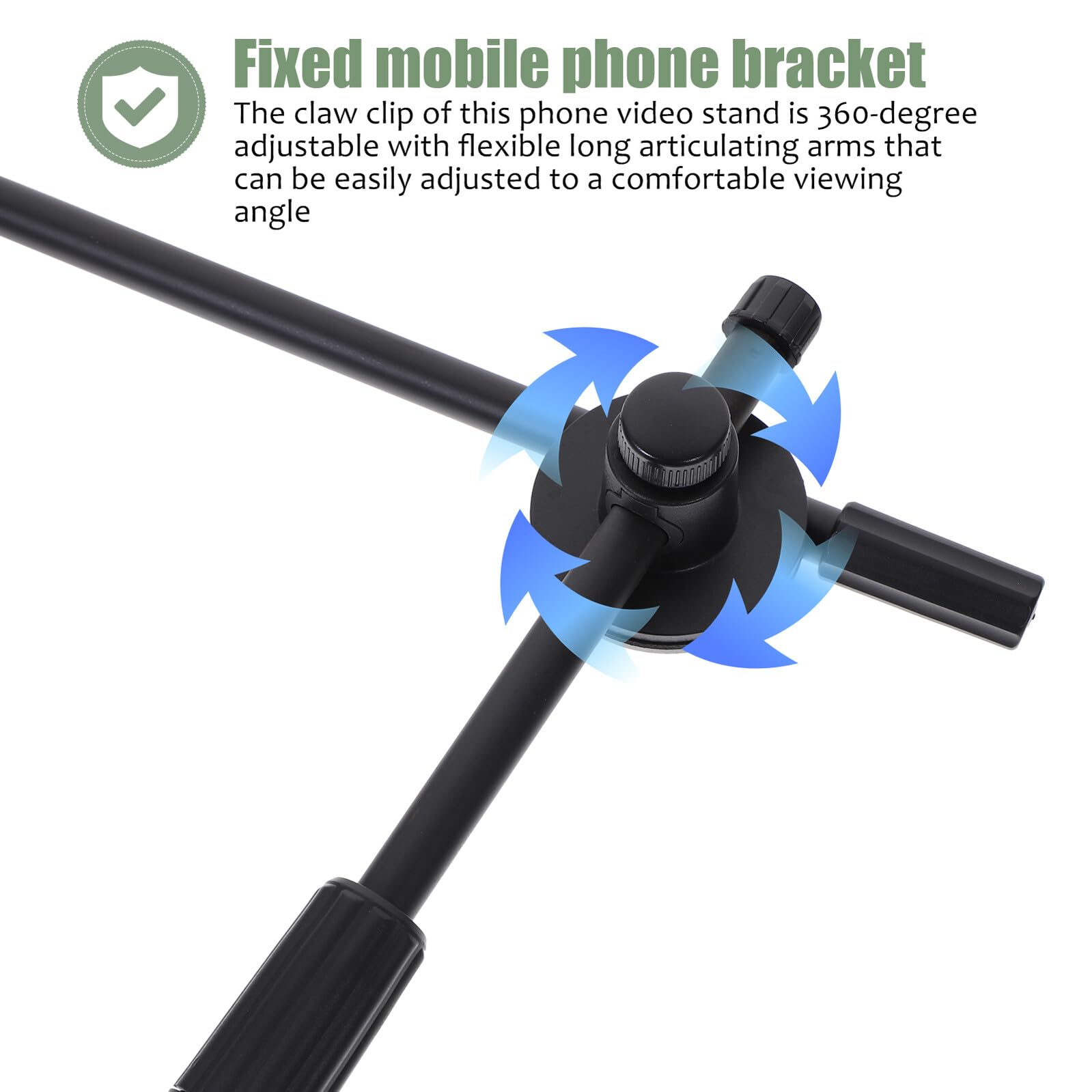 Toddmomy Supporto Telefonico Sospeso Regolabile per Smartphone con Base Antiscivolo Porta Cellulare da Scrivania e Letto per Video e Streaming Hands