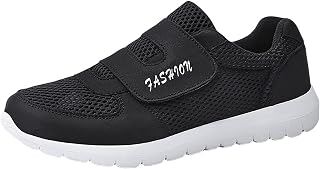 Generisch Zapatos de hombre New Hook Loop Color Sólido Fly Woven Mesh Transpirable Running Zapatos Hombre 1