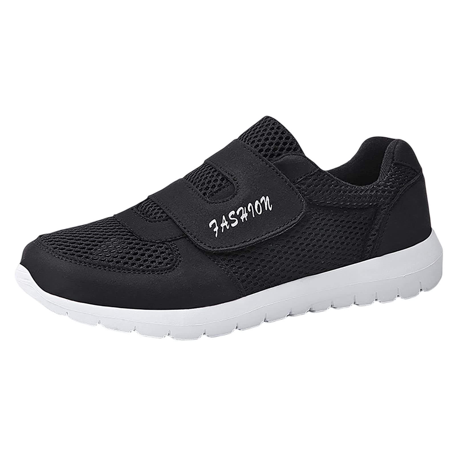 Generisch Chaussures de sport pour homme - Avec maille - 2023 - Avec crochet - Couleur unie - Maille tissée - Respirantes - Antidérapantes - Séchage rapide