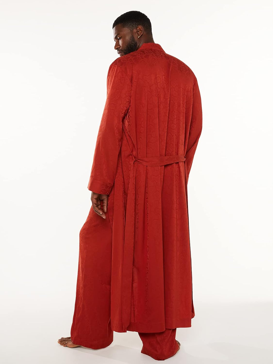 Savage X Fenty, Men's, Savage X Satin Jacquard Long Robe at  Men’s Clothing store