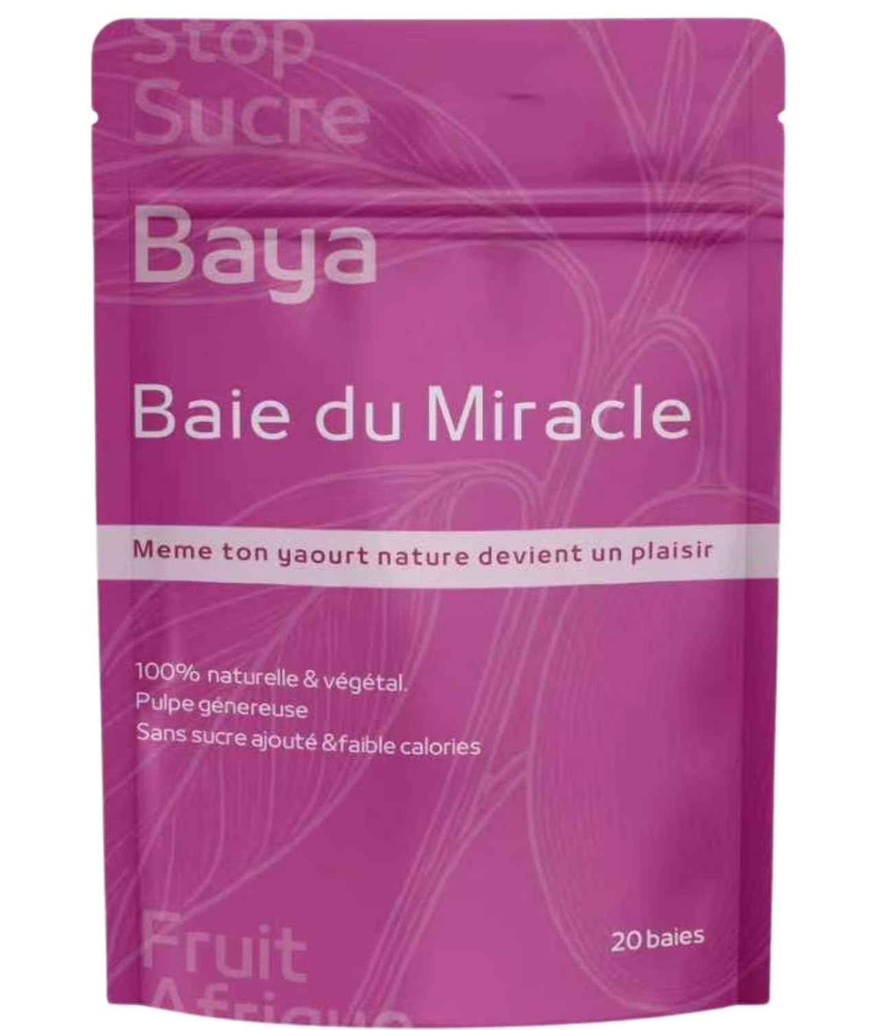 20 baies effet sucrant déshydratées-Goût sucré sans sucre-100% naturel & vegan – Alternative idéale pour diabétiques,sportifs & régimes faibles en sucre-Savoure enfin ton yaourt nature, citron…