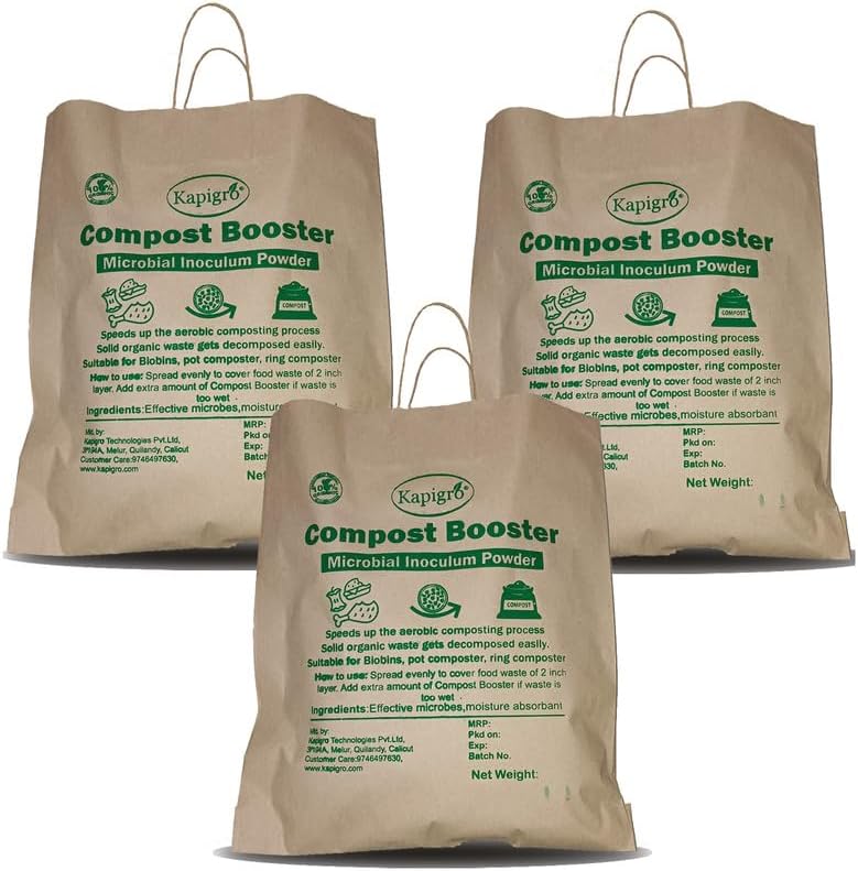 Organic Compost Booster for Easy & Smell Free Aerobic Composting, Compost Maker,(3 Kg) for Outdoor/Garden Composter only (BSF Larvae aid)