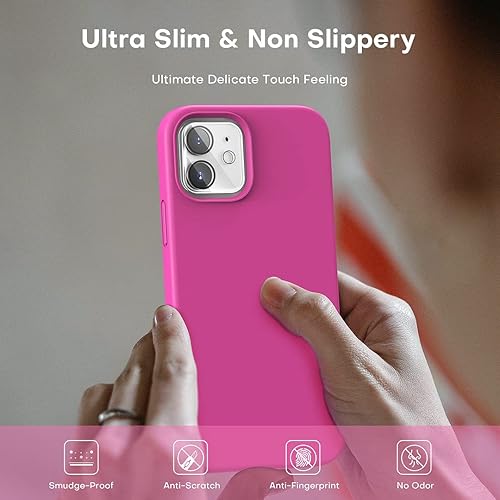 Vista 610 de TOCOL - Funda 5 en 1 para iPhone 11, con 2 protectores de pantalla + 2 protectores de lente de cámara, funda delgada de silicona líquida a prueba