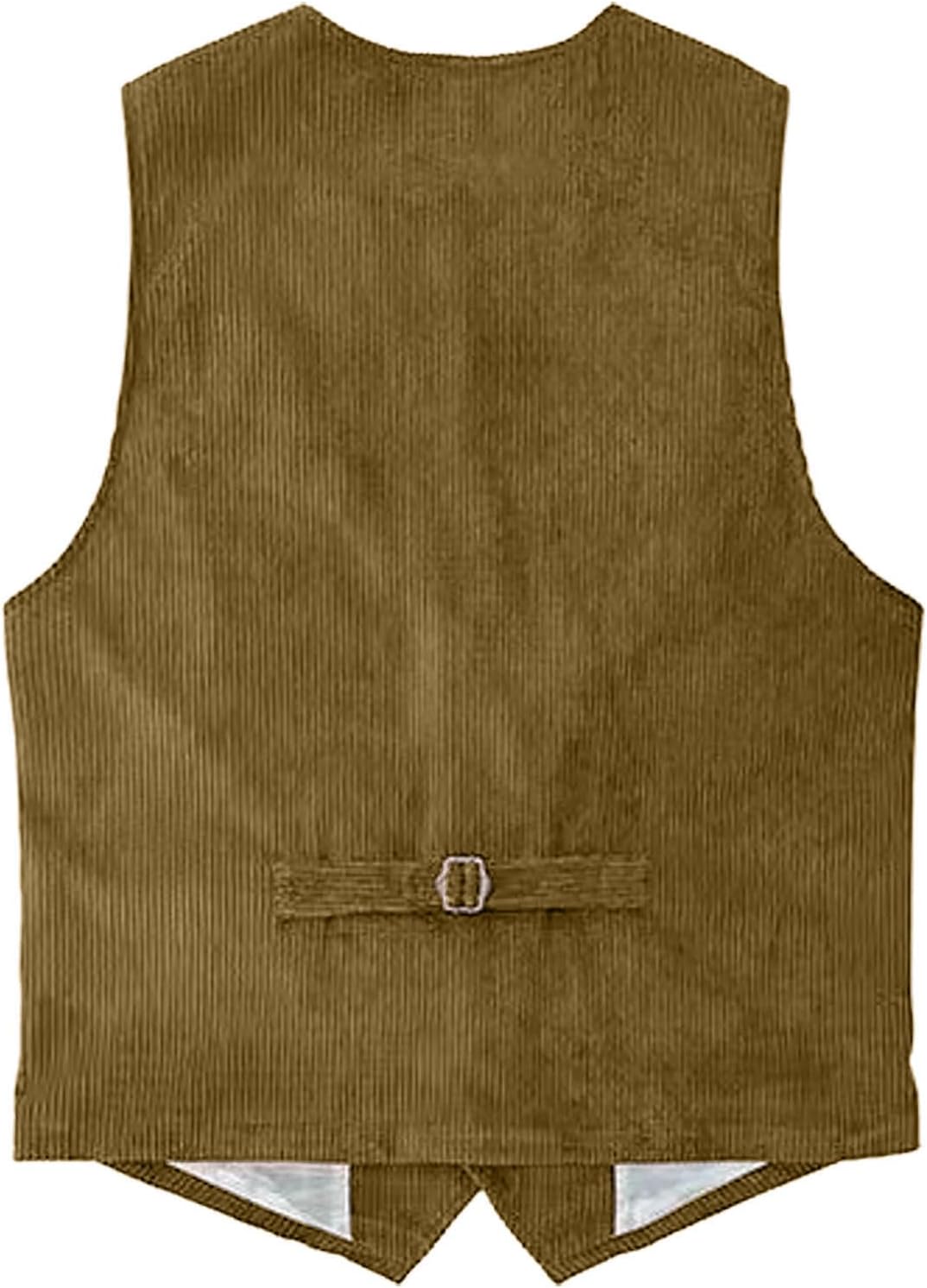 Gilet Velluto a Coste Uomo – Stile Vintage Marrone