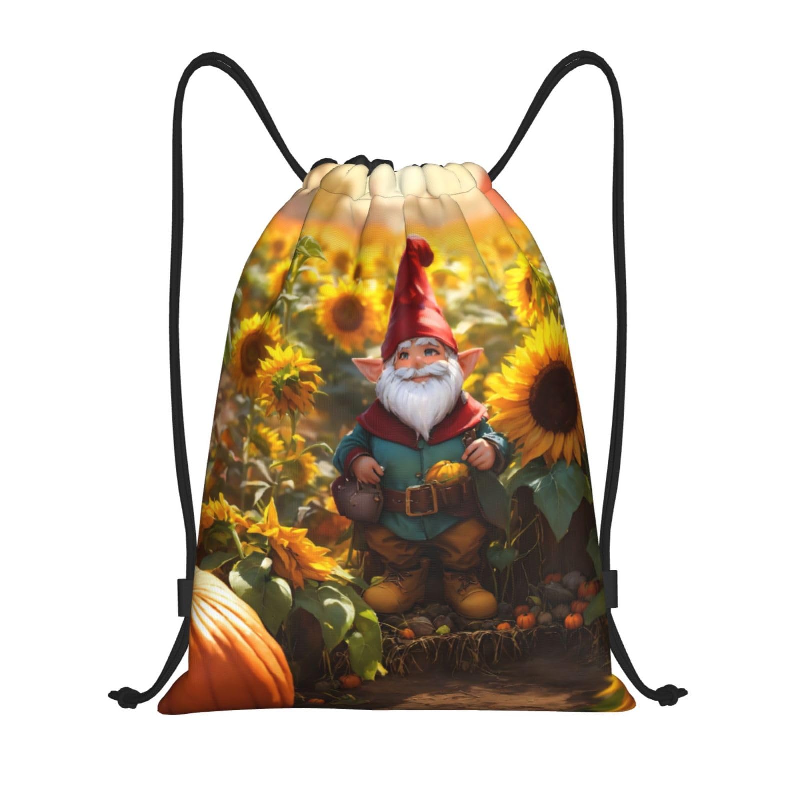 yomeeaaaa Xmas Funny Gnomes Print Drawstring Bags,Drawstring Backpacks,String Bag Unisex Backpack For Gym Shopping Sport Yoga