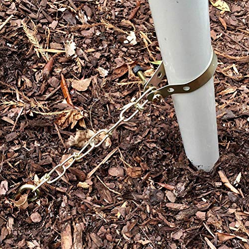 Metal Ground Anchor Kit - 4pcs Auger-Style 12 3/4" ea. All Hardware Included. Easy Assembly, Strong and Durable. for Backyard Swing Sets, Trampolines, Yard Furniture, by XDP Recreation a USA Company by XDP RECREATION - Used condition - Image 4