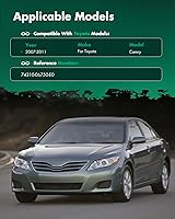 Vista 5 de SCITOO Visera interior beige para el lado derecho del pasajero para Toyota Camry 2006-2011 con techo solar (OE: 74310-06750-E0)