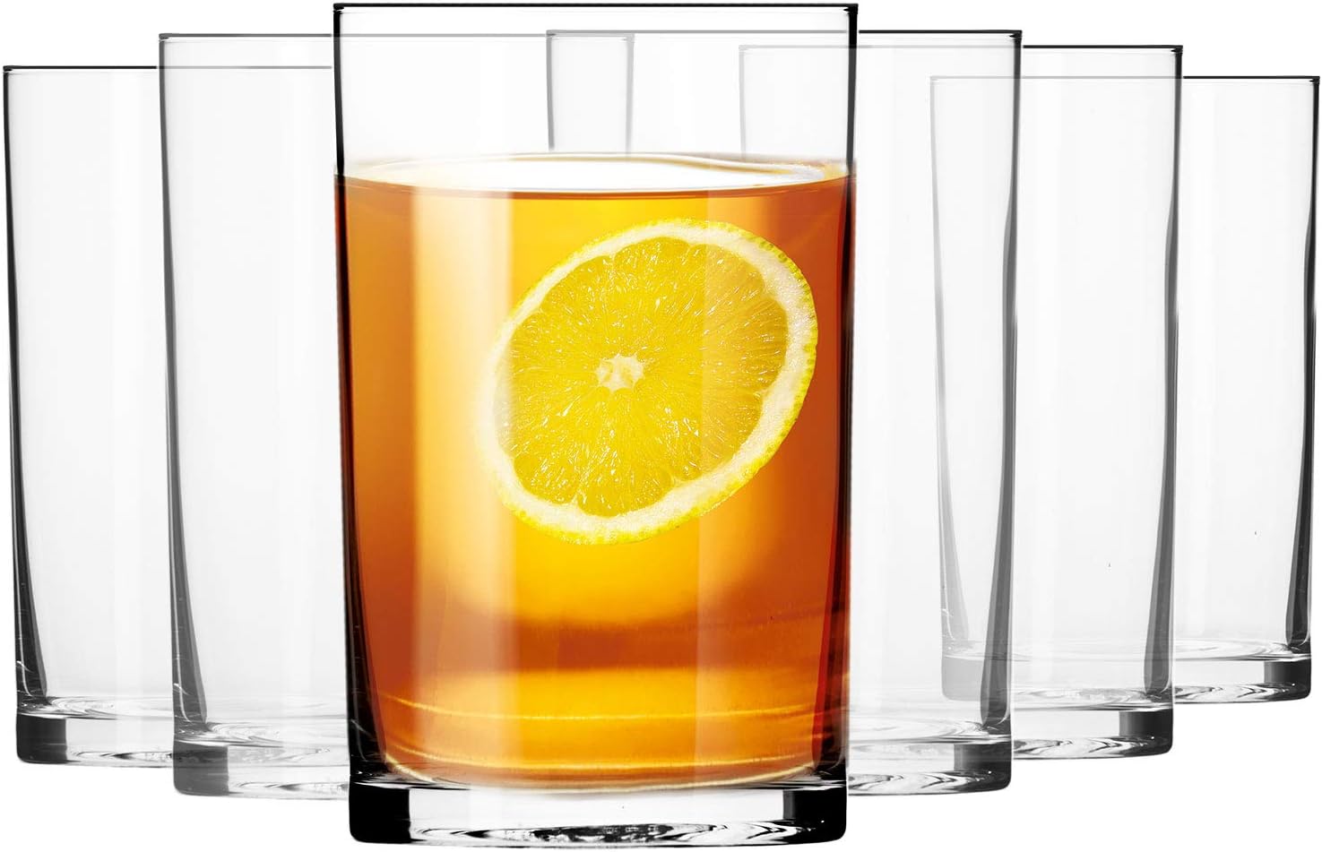 Water Juice Tea Drinking Glasses | Set of 6 | 250 ML | Basic Collection | Perfect for Home, Restaurants and Parties | Dishwasher Safe