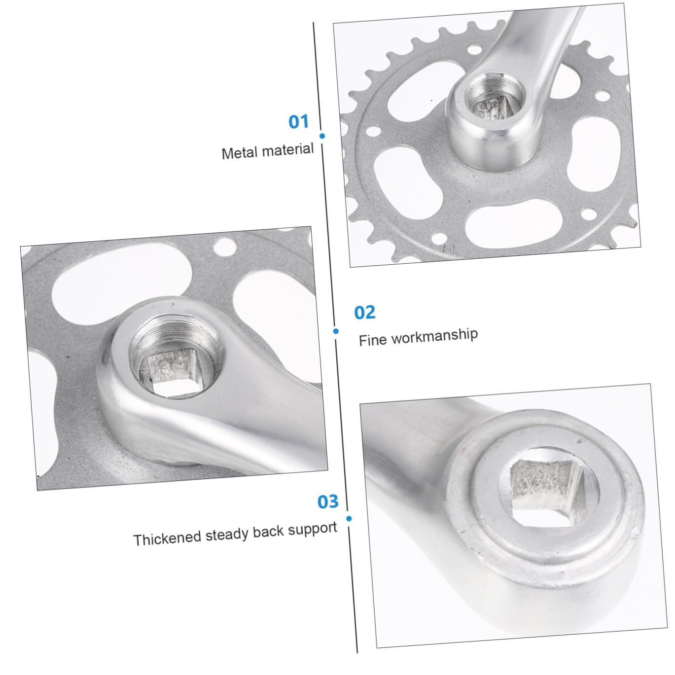 ibasenice Guarnitura Crankset per Bici Accessorio per Mountain Bike Design Resistente e Facile Installare