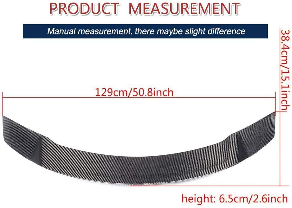 Carbon Fiber Rear Trunk Spoiler for Mercedes Benz W205 2015-2019 C Class C180 C200 C250 C300 C350 C43 C63 AMG Sedan Rear Trunk Lip Spoiler Deck Lip Boot Wing (Style A)