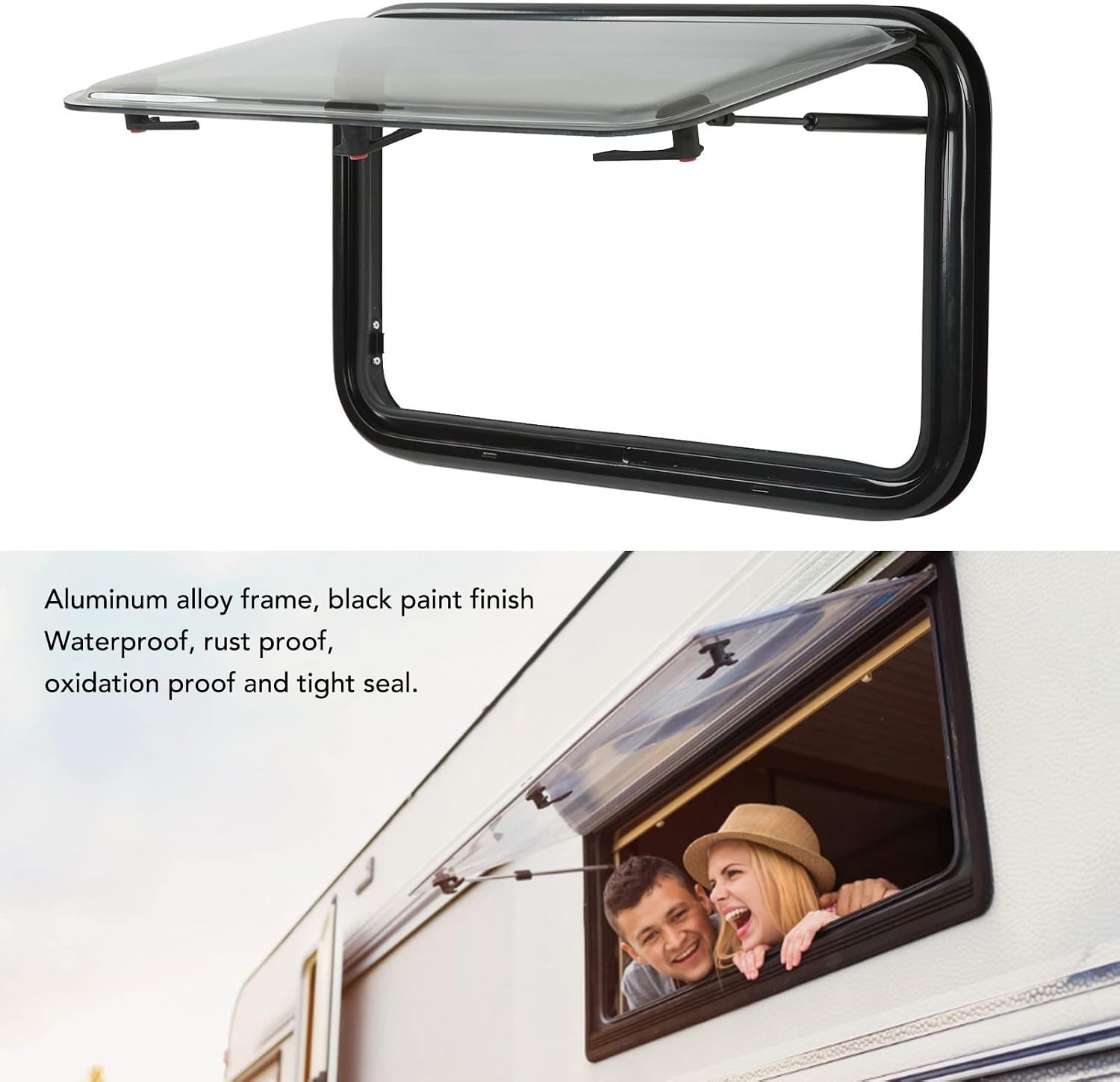 Compatible with Double Layer Acrylic Glass RV Window Sunshade Screen Aluminum Alloy Frame for Campers Motorhomes, aqxreight6ch75bgws0