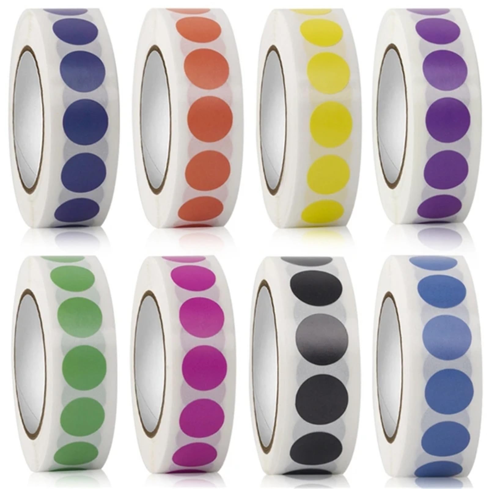 Sticky Dots, 10.000 etichette rotonde autoadesive colorate, 13 mm, per etichettatura di file e forniture scolastiche per ufficio (rosso)