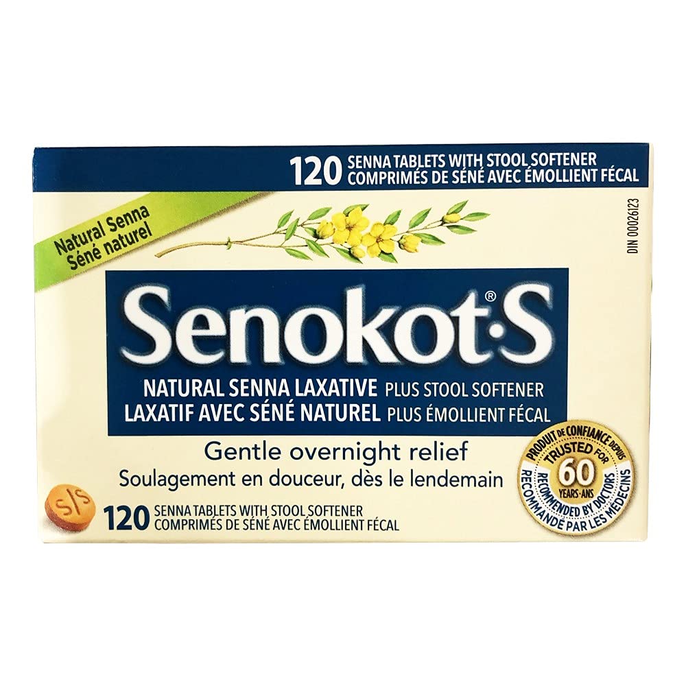 Senokot•S Natural Senna Laxative Plus Stool Softener, 120 Tablets