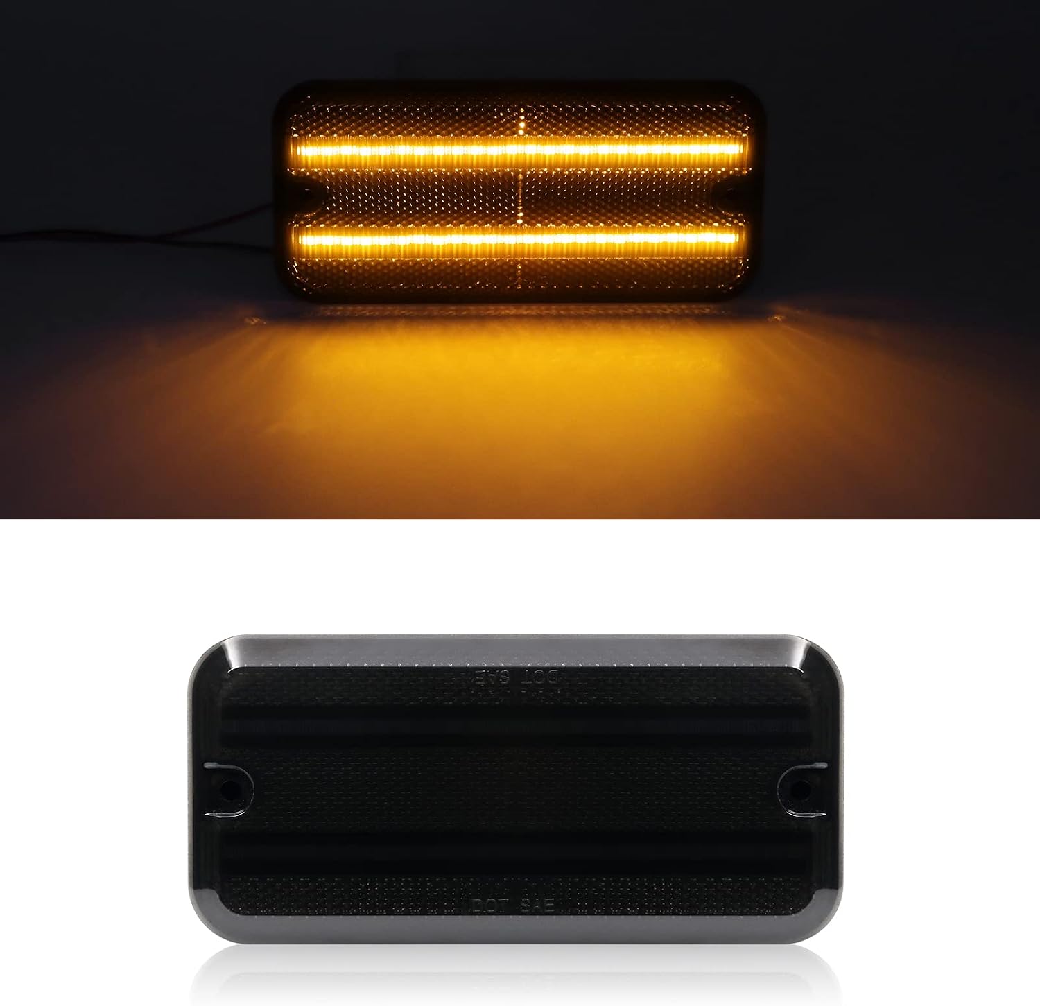 LED Side Marker Lights Replacement for 1985-1995 G10 G20 G1500 G2500 Van, 1985-1996 G3500 G30 P30 Base Van, 4 PCS Side Position Fender Parking Lamp Replace OE GM2550113, GM2860101