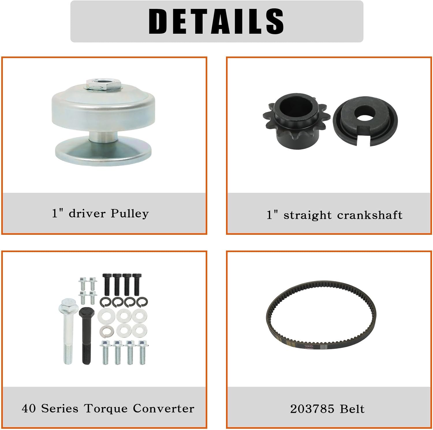 labwork Go Kart 40 Series Torque Converter Kit 8hp-16hp Replacement for Motors Predator 420cc GX 340/390 209133A Manco 2432