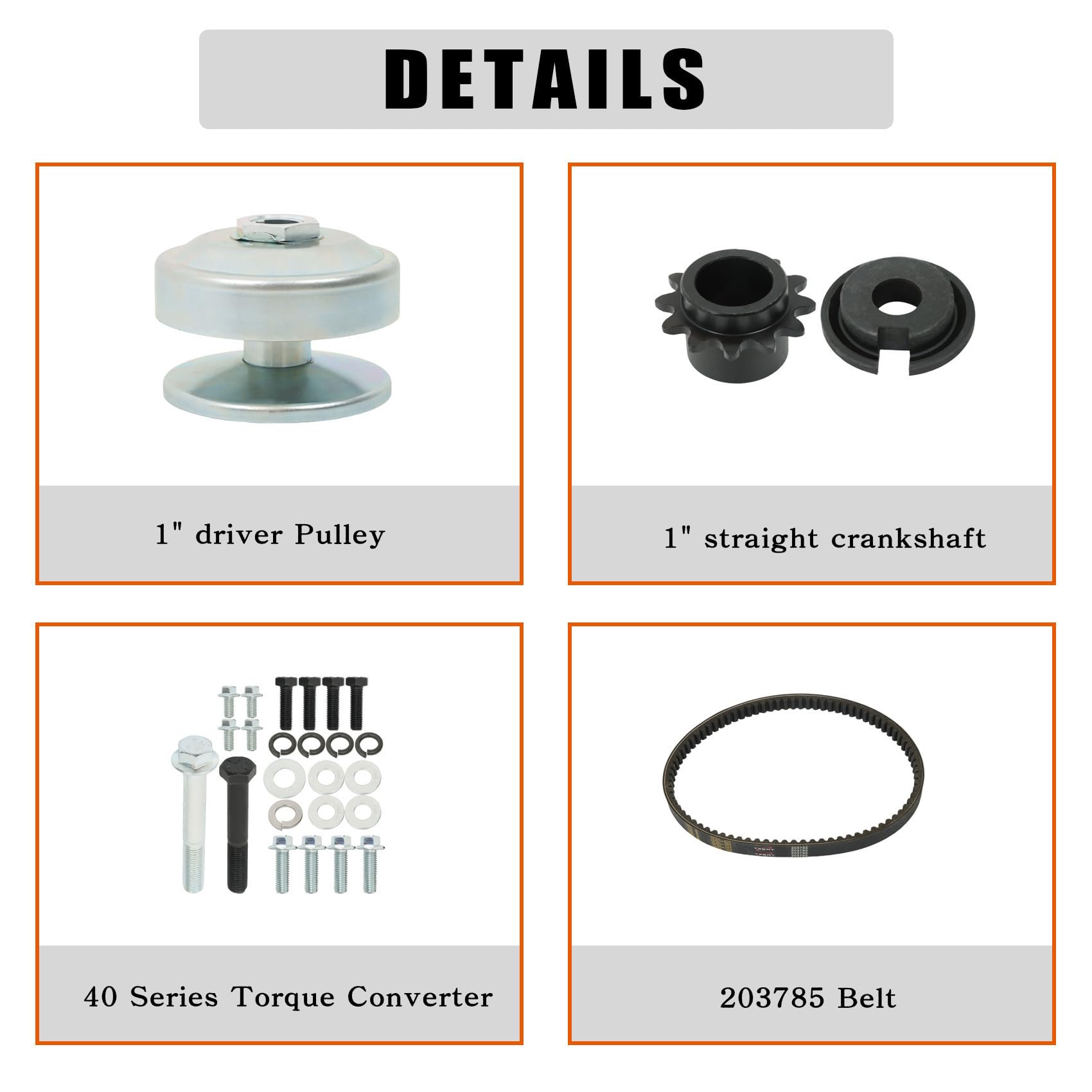 Amazon.com: labwork Go Kart 40 Series Torque Converter Kit