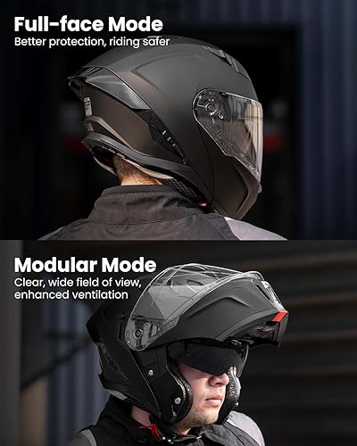 Miniatura 3 de Casco modular para motocicleta de cara completa con doble visera abatible para adultos, hombres y mujeres, modelo 928