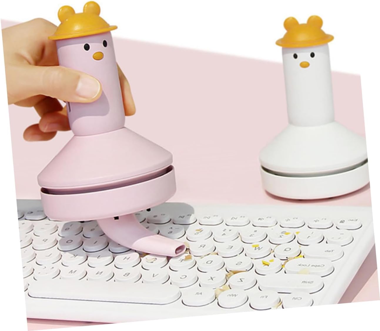 Mini Desktop Vacuum Cleaner Handheld Wireless Small Keyboard Dust and Rubber Scraps Vacuum USB Portable for Home and Office Cleaning