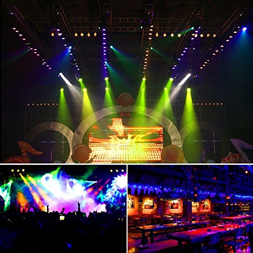 Par Lighting For Stage, 36X1W Led Rgb 7 Channel With Remote For Dj Ktv Disco Party (4 Pcs) #TOP5