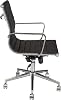 Semper Office Chrome Work Chair & Ergonomic Adjustable Office Chair Design & 360 Degree Rotatable and Wheeled Design (Black)