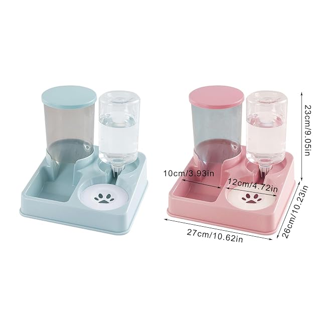 Foto 4 de 8 de DIDILLX Alimentador automático para mascotas, contenedor de alimentos, fuente de agua 2 en 1