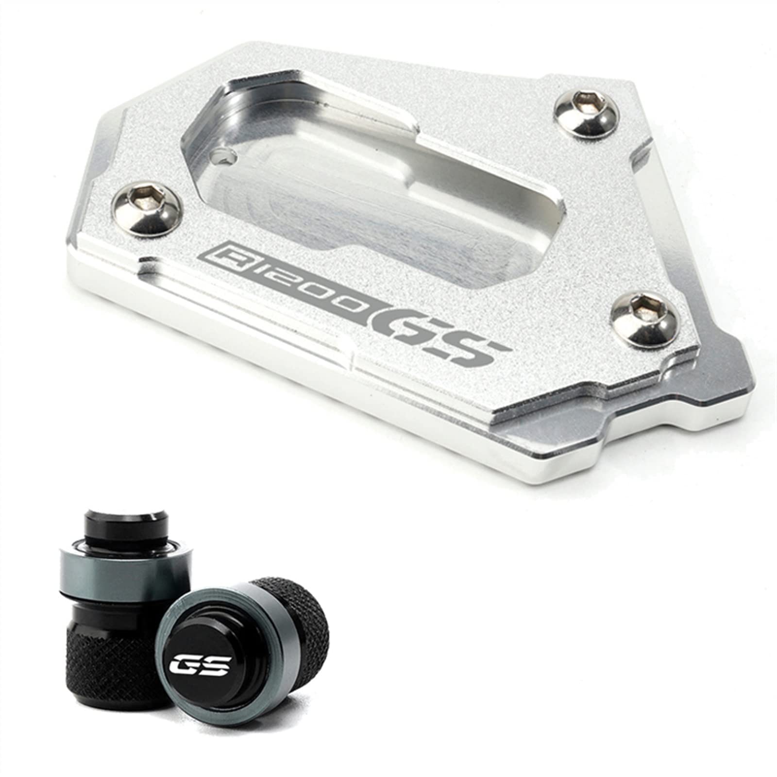 Agrandir pad béquille R1200GS pour éviter la chute sur sol mou