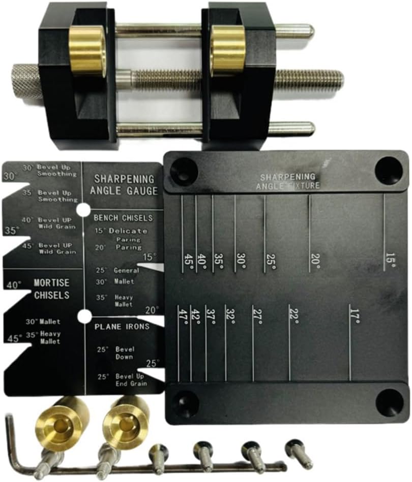 Chisel Sharpening Jig Kit,with 5/32 to 3in Chisel Honing Guide for Chisels and Planes,Woodworking Guide,Wood Chisel Sets