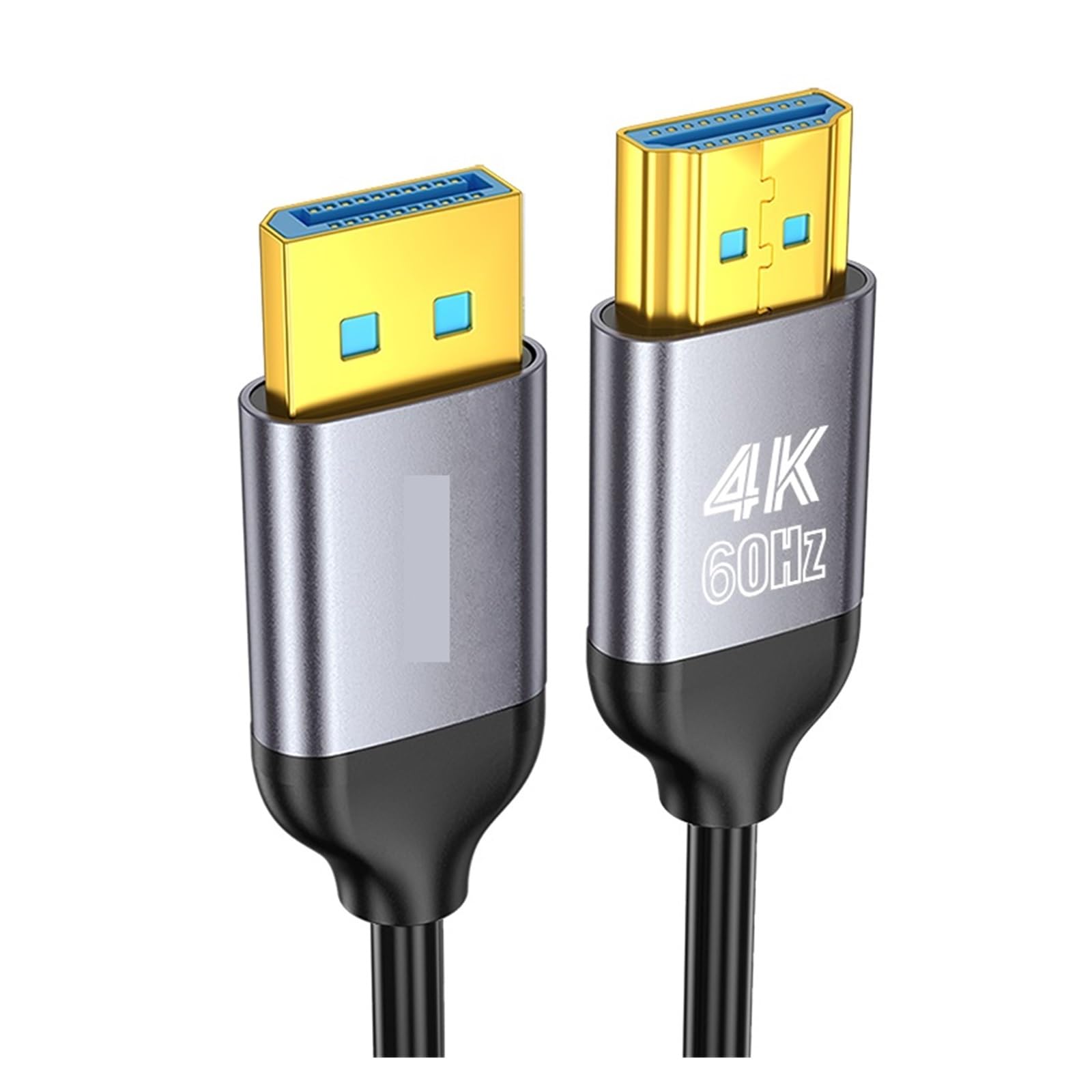 Câble De Connexion Audio-vidéo HDR Dynamique 4K 60Hz DisplayPort Vers HDMI, Câble De Connexion Audio-vidéo DP Vers HDMI for HDTV, PC, Moniteur, HUB(DP to HDMI Cable-2m)