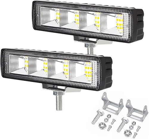 Barra de luz LED, 2 unidades, 10000 lm, luz estroboscópica blanca ámbar, luces de conducción antiniebla, vainas LED con haz combinado de inundación