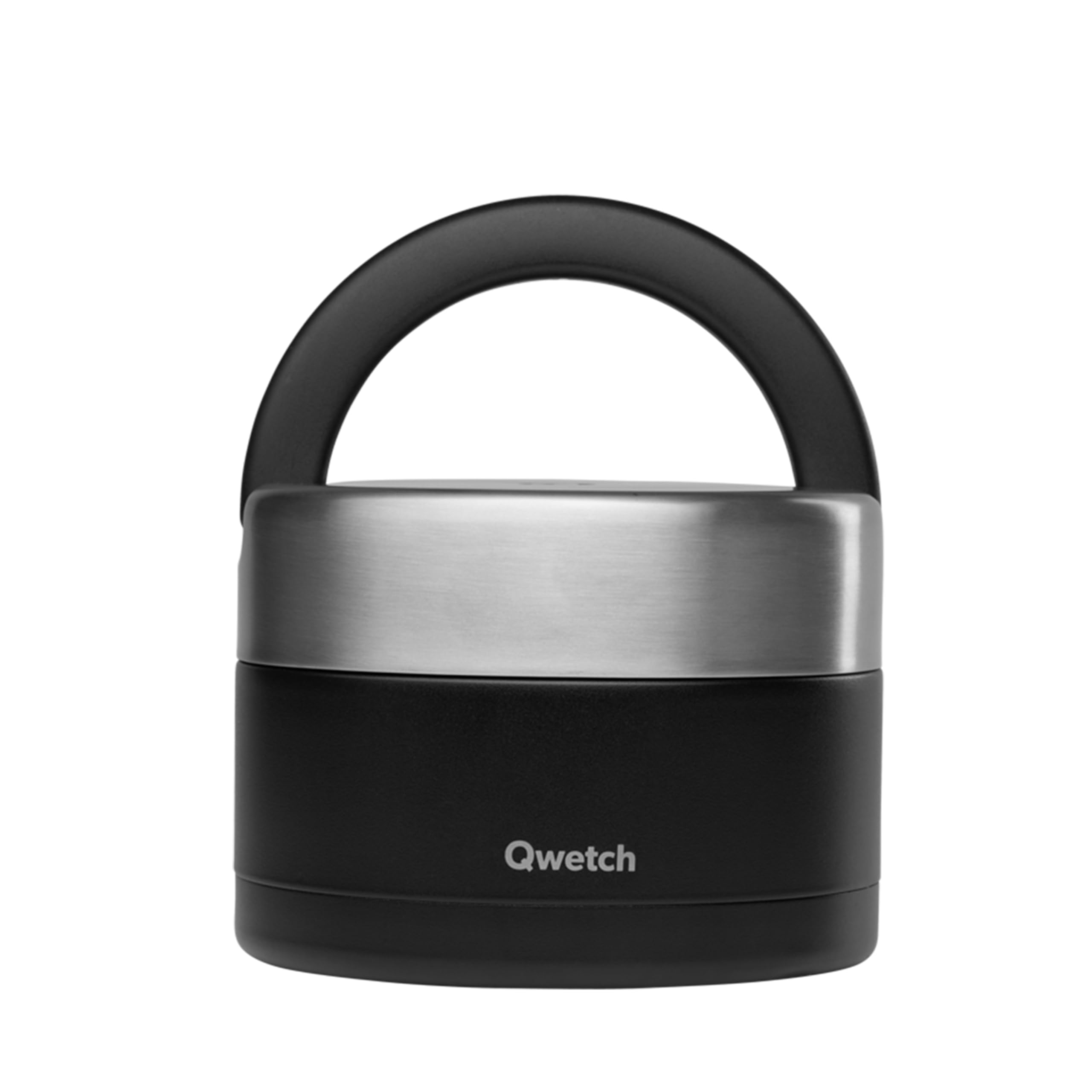 QWETCH - Stainless Steel Insulated Lunch Box with Handle - Food Container - Keeps Food Hot 5h / Cold 7h - Leakproof & BPA-Free (Black, 650 ml) โ image 1